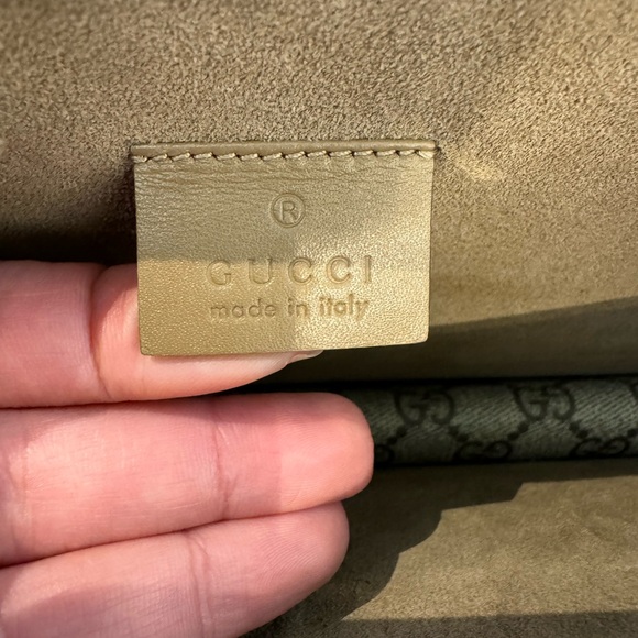 GUCCI GG Supreme Monogram Small Dionysus Shoulder Bag Taupe - Picture 10 of 11
